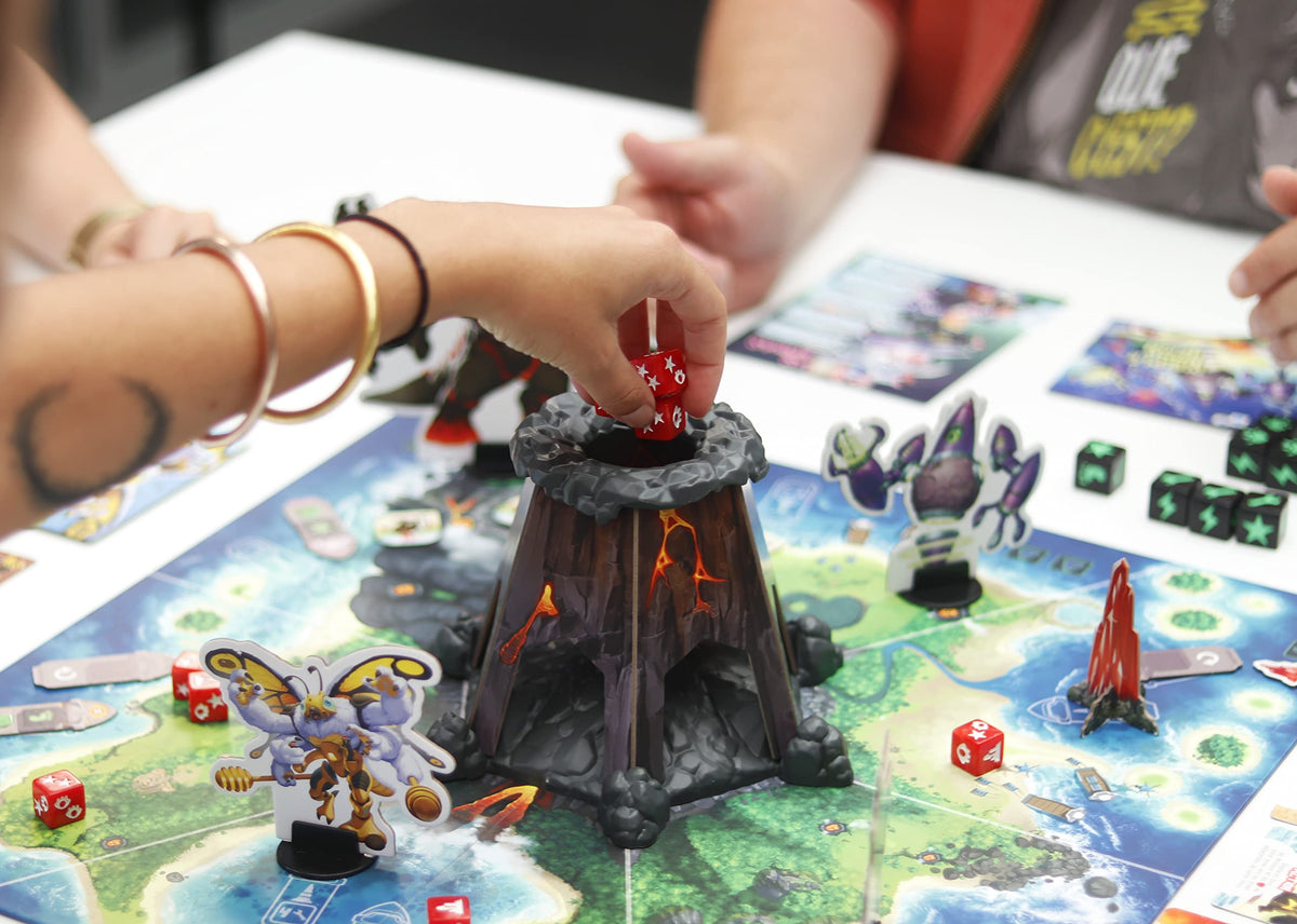 IELLO King of Monster Island giant monster figures bring the battlefield to life.