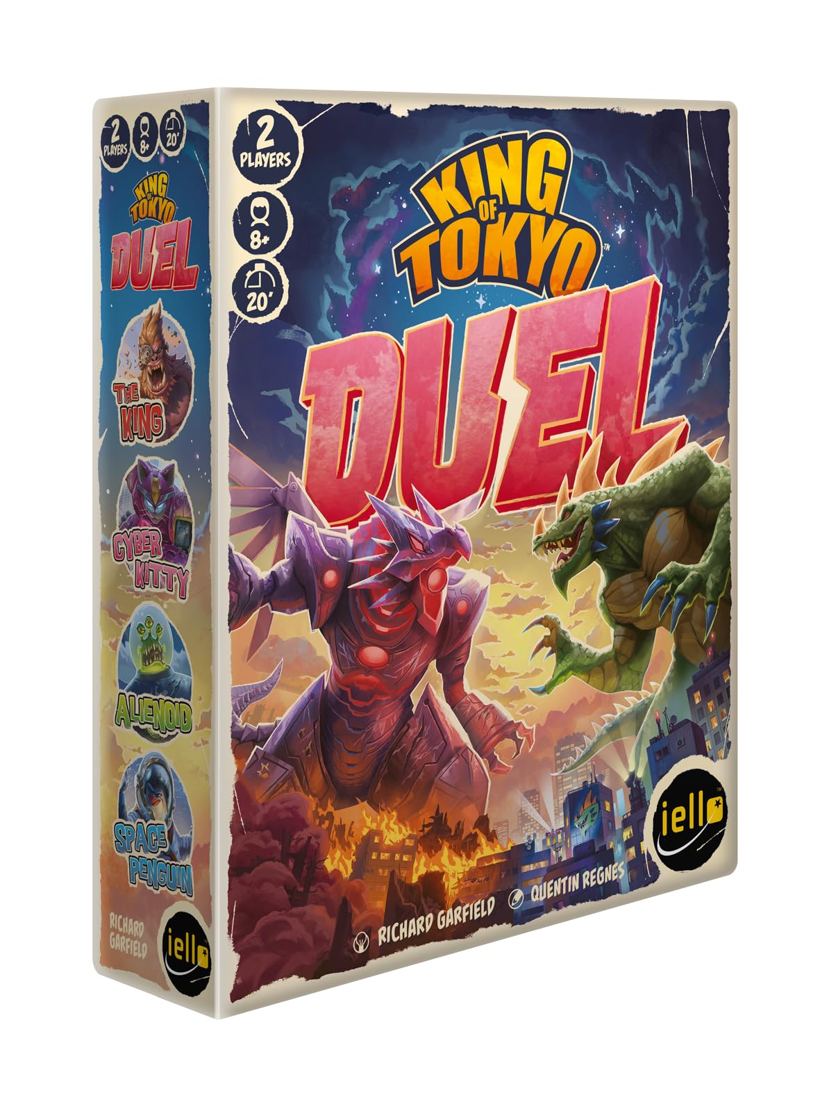 IELLO King of Tokyo: Duel monster attack in action for two-player battles.