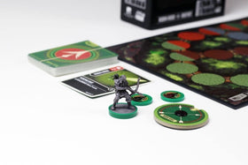 IELLO Unmatched Robin Hood vs Big Foot battlefield setup hinting at action-packed rounds