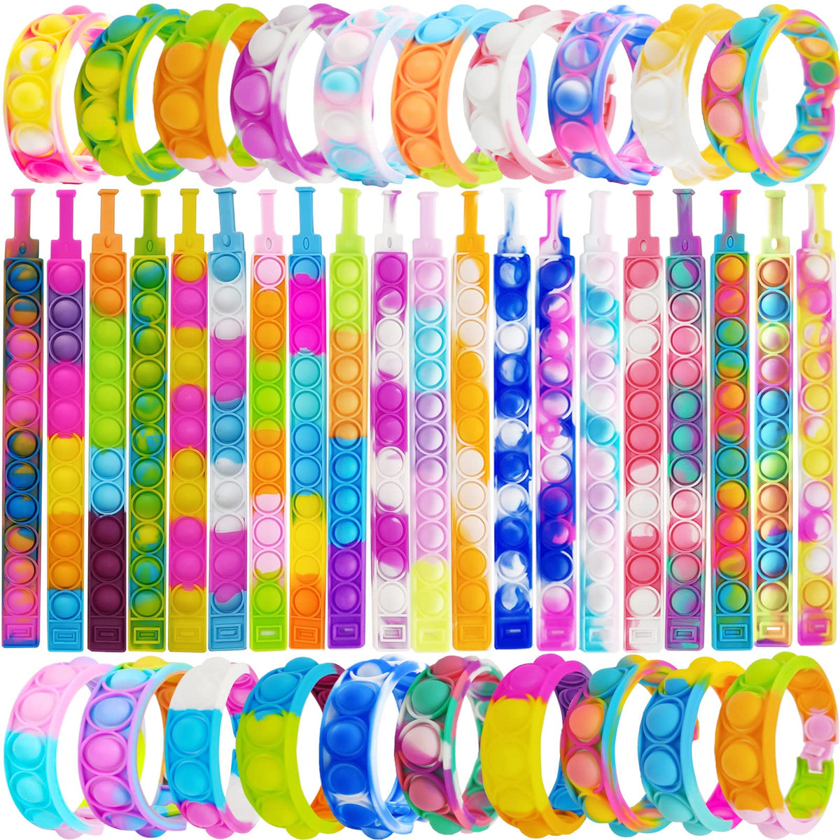 IERKEIE pop bracelet bubble wristbands provide tactile fun and party-friendly stress relief.