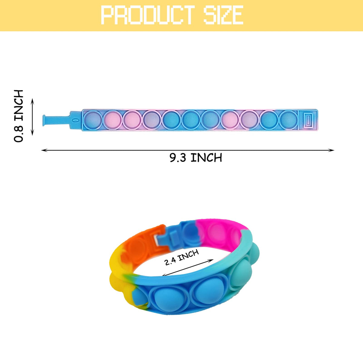 IERKEIE push-pop bubble silicone toy for quiet and loud popping play.