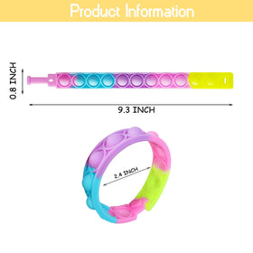 IERKEIE wristband bubbles on wrist close-up—colorful wearable fidget for focus and fun.