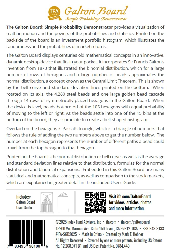IFA Galton Board Simple Edition user guide available online.