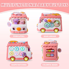 iFaveorr montessori bus pink shapes letters teach early literacy through play