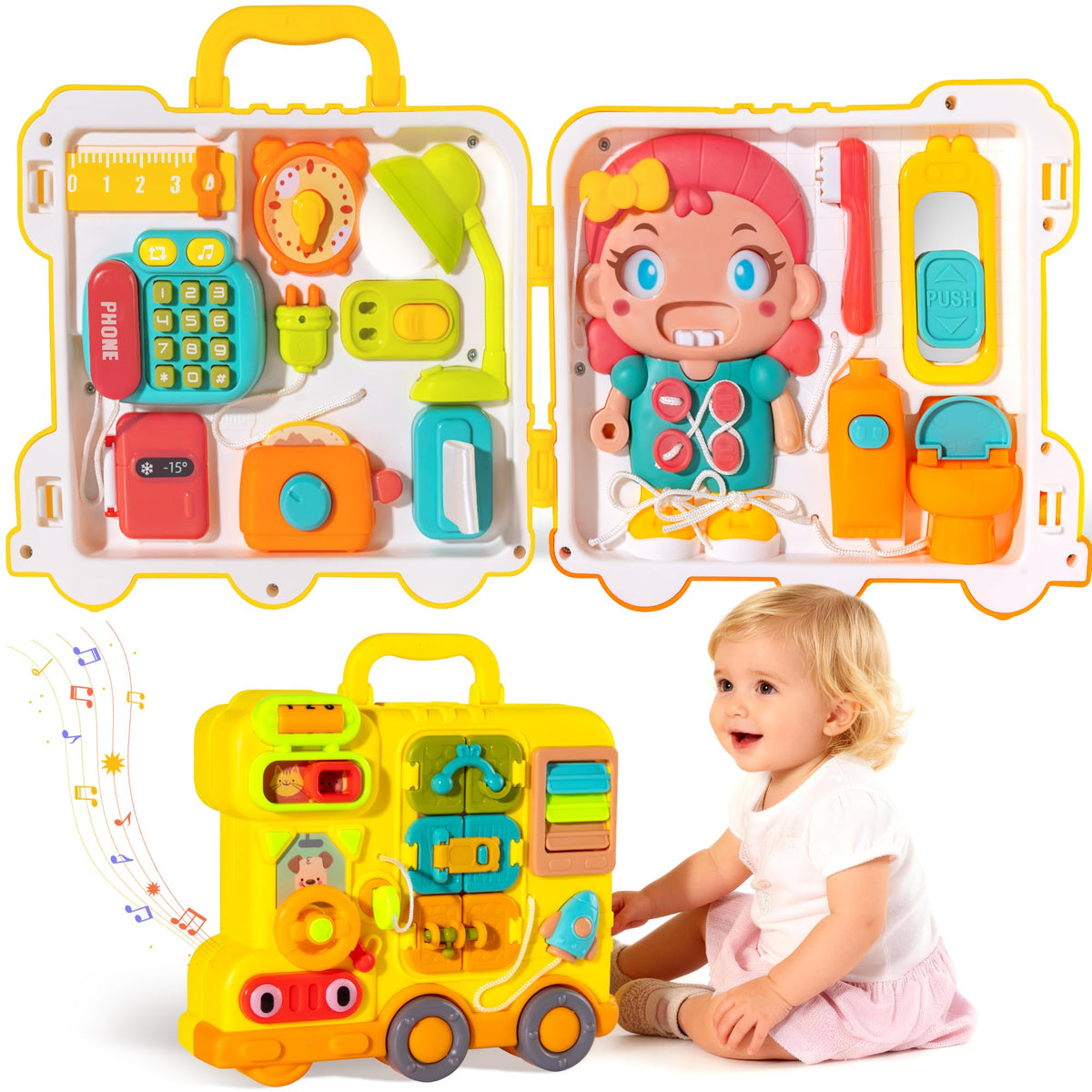 iFaveorr Montessori Busy Board key start boosts fine motor skills during play