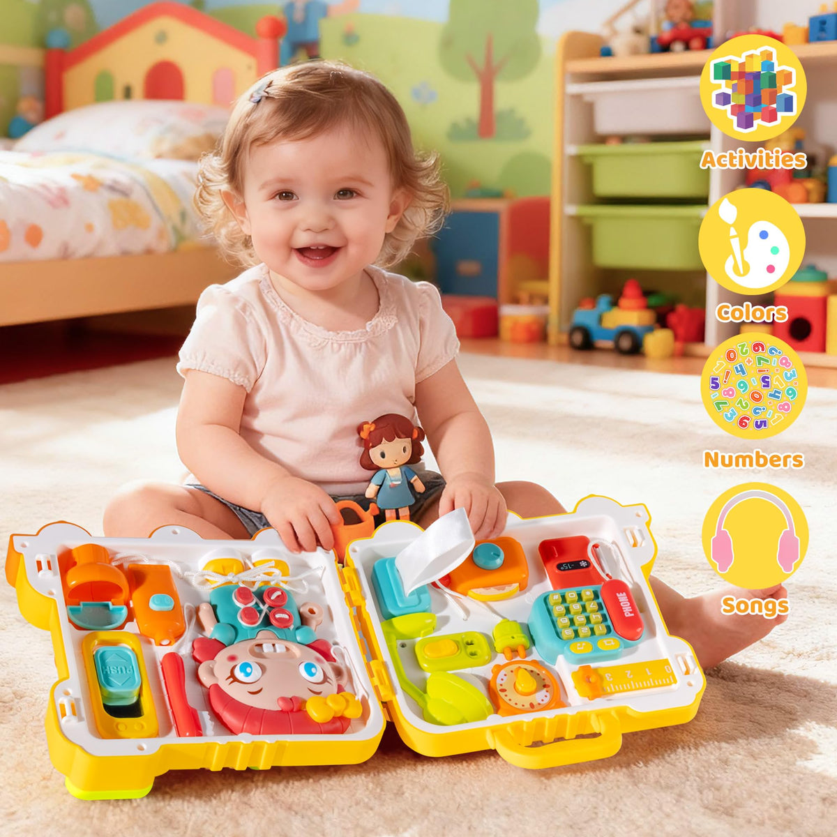 iFaveorr Busy Board pretend phone encourages imaginative play and communication skills