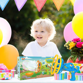 IFLOVE Bubble Gun travel-friendly toy for outdoor adventures.