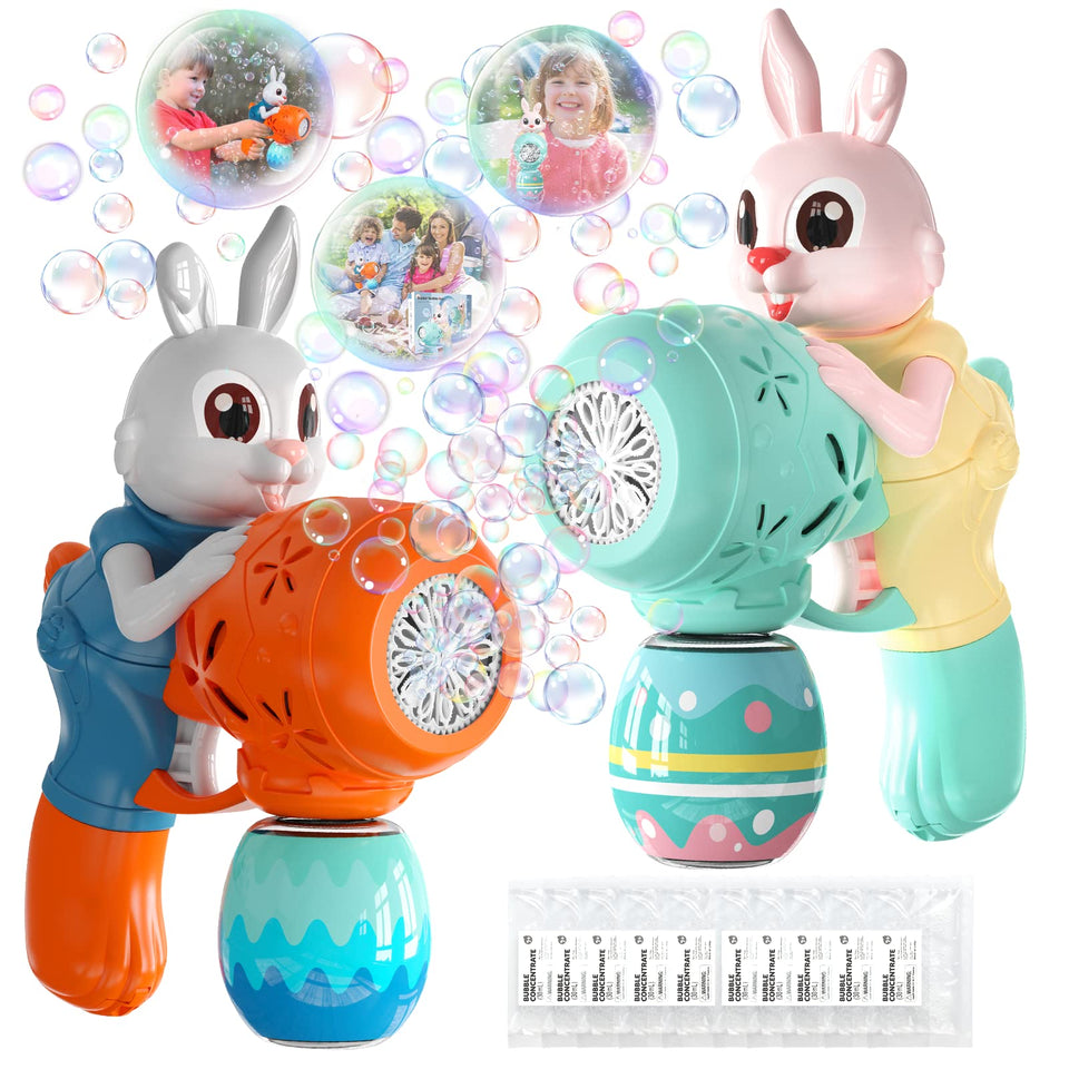 IFLOVE bubble guns two-pack rabbit design for outdoor play and fun