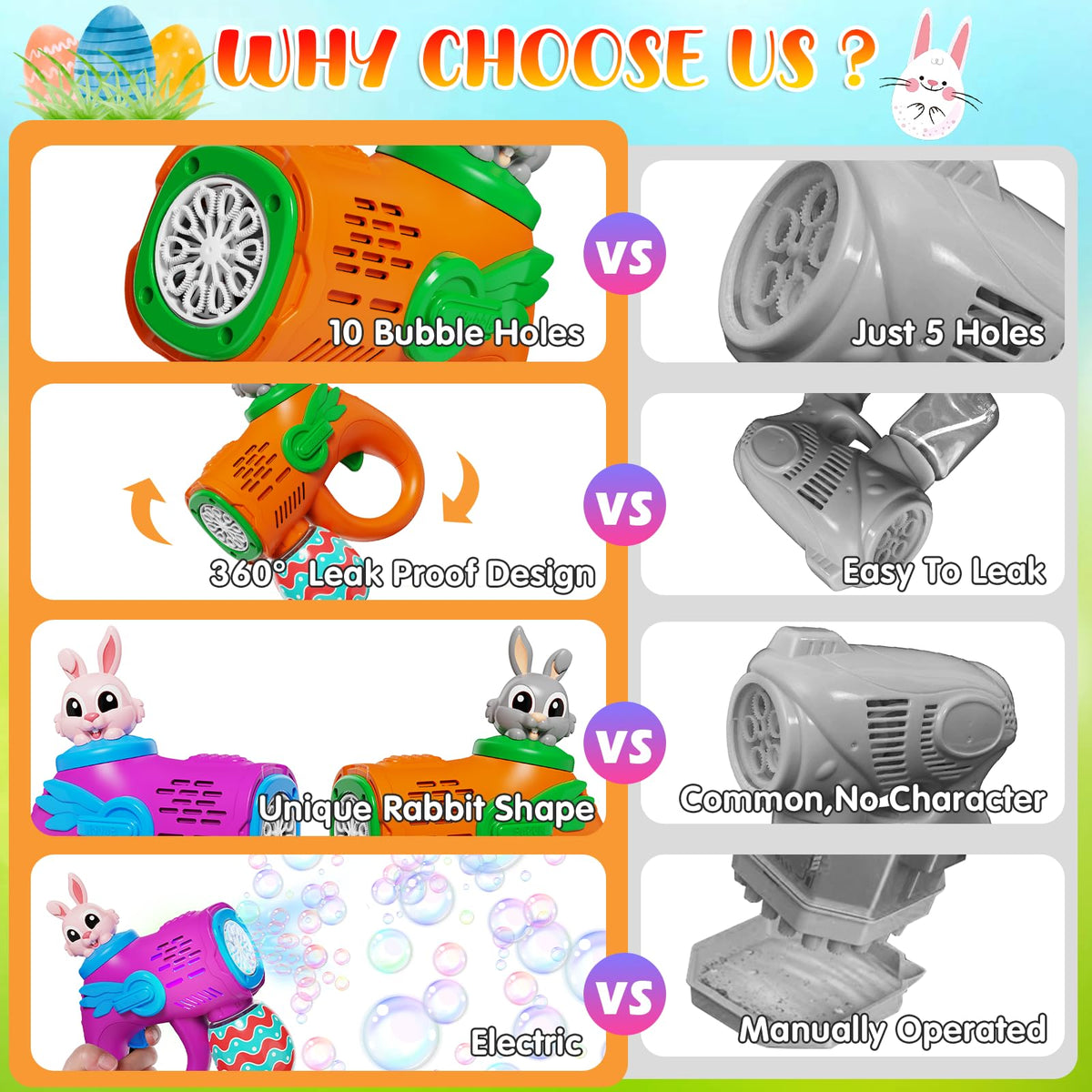IFLOVE bubble guns make a charming gift for kids' parties.