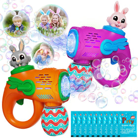 IFLOVE bubble gun with rabbit design for outdoor play and family fun.