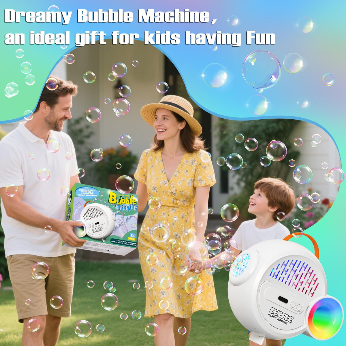 IFLOVE Bubble Machine detachable tank makes cleaning simple.