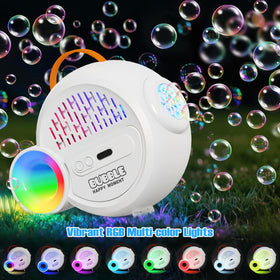 IFLOVE Bubble Machine includes 10 refill packs for quick party setup.