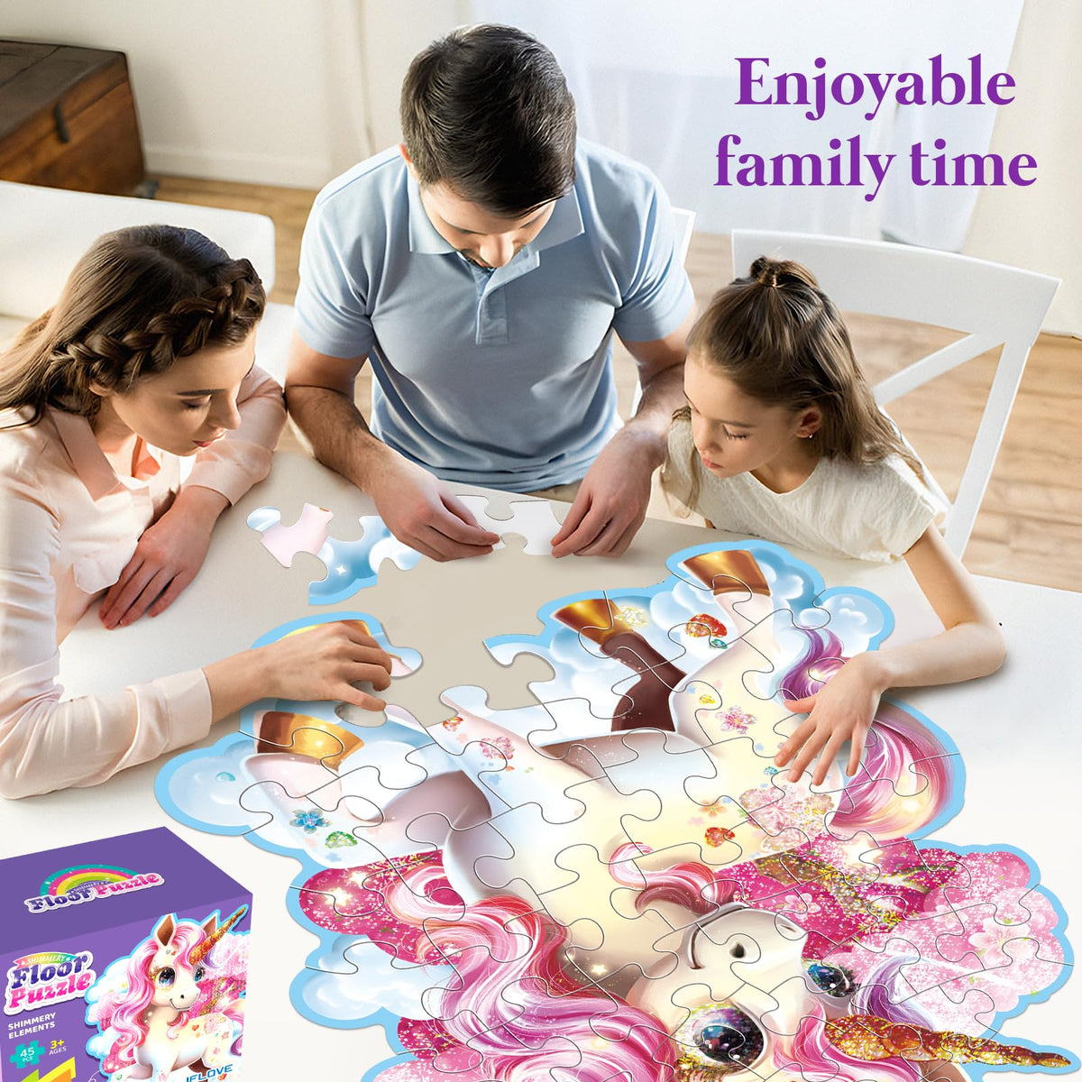 IFLOVE Completed Unicorn Scene reveals a satisfying sense of achievement from teamwork.
