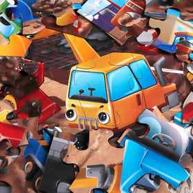 IFLOVE construction-vehicles puzzle image promotes problem-solving and early cognitive skills during playtime