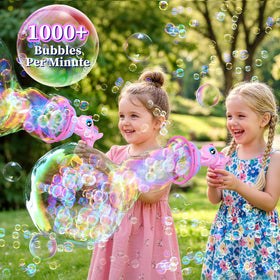 IFLOVE Dinosaur Bubble Gun packaging displaying compact, kid-friendly design