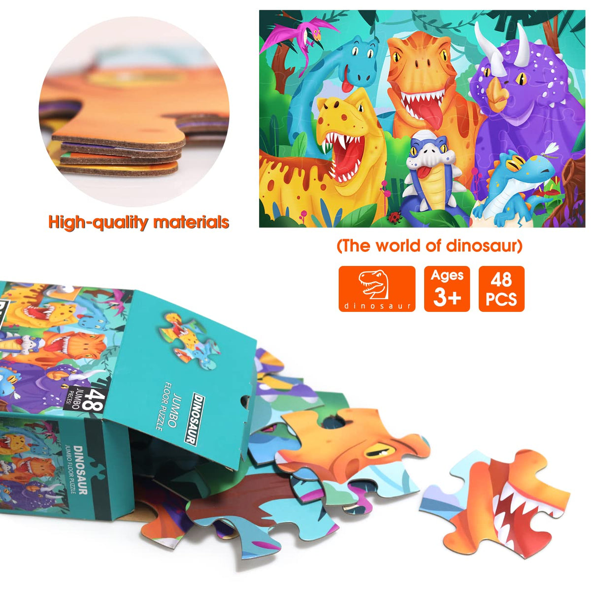 IFLOVE dinosaur puzzle comes in a gift box, ready for gifting.