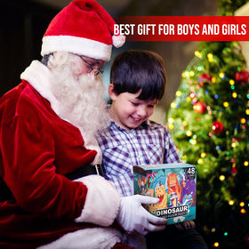 Colorful dinosaur scenes from IFLOVE puzzle, great for holiday gifting.