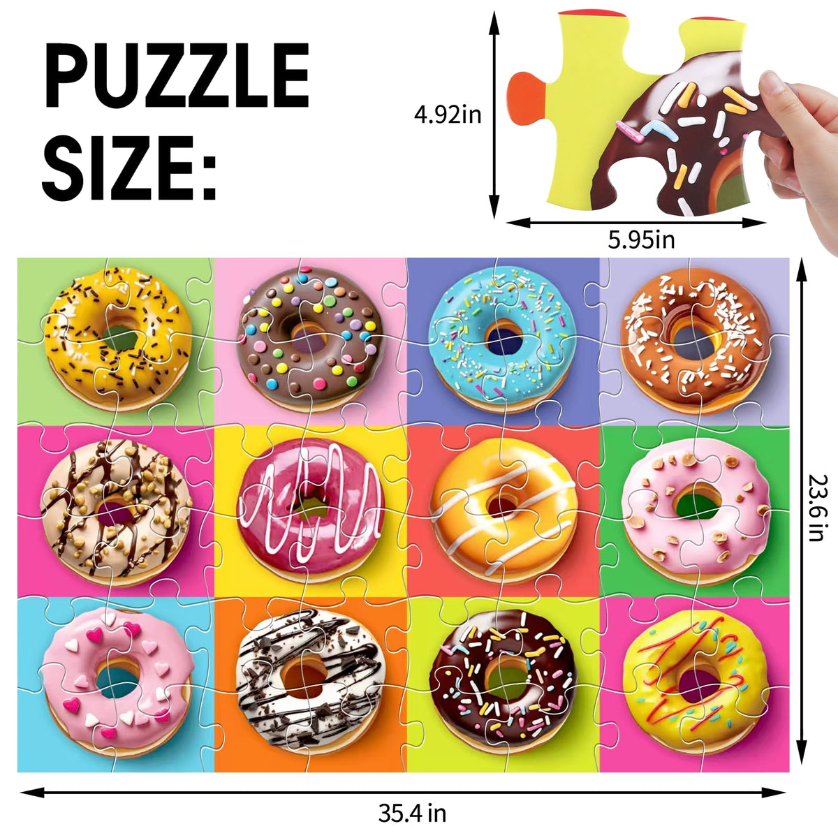 IFLOVE donut puzzle with colorful toppings sparks imagination and curiosity.