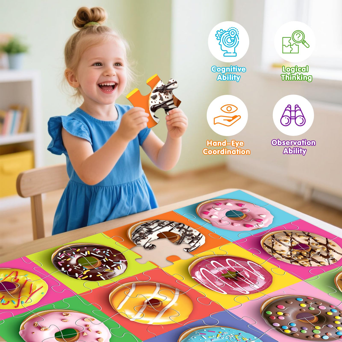 IFLOVE donuts puzzle makes a perfect screen-free gift for families.