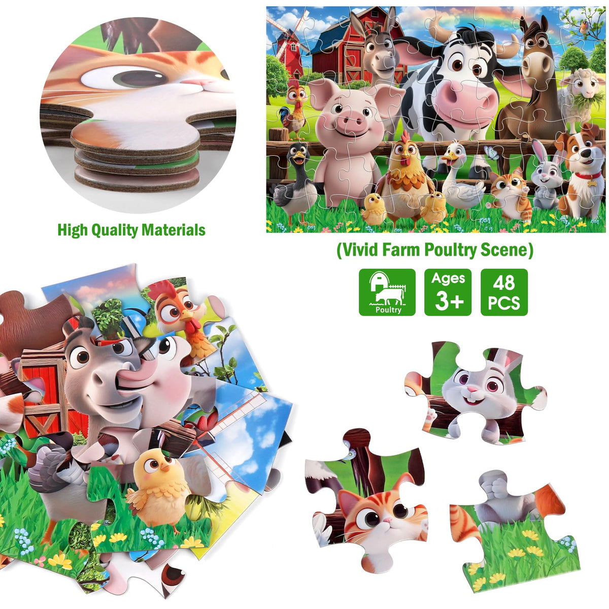 IFLOVE durable safe materials ensure long-lasting puzzle sessions for kids
