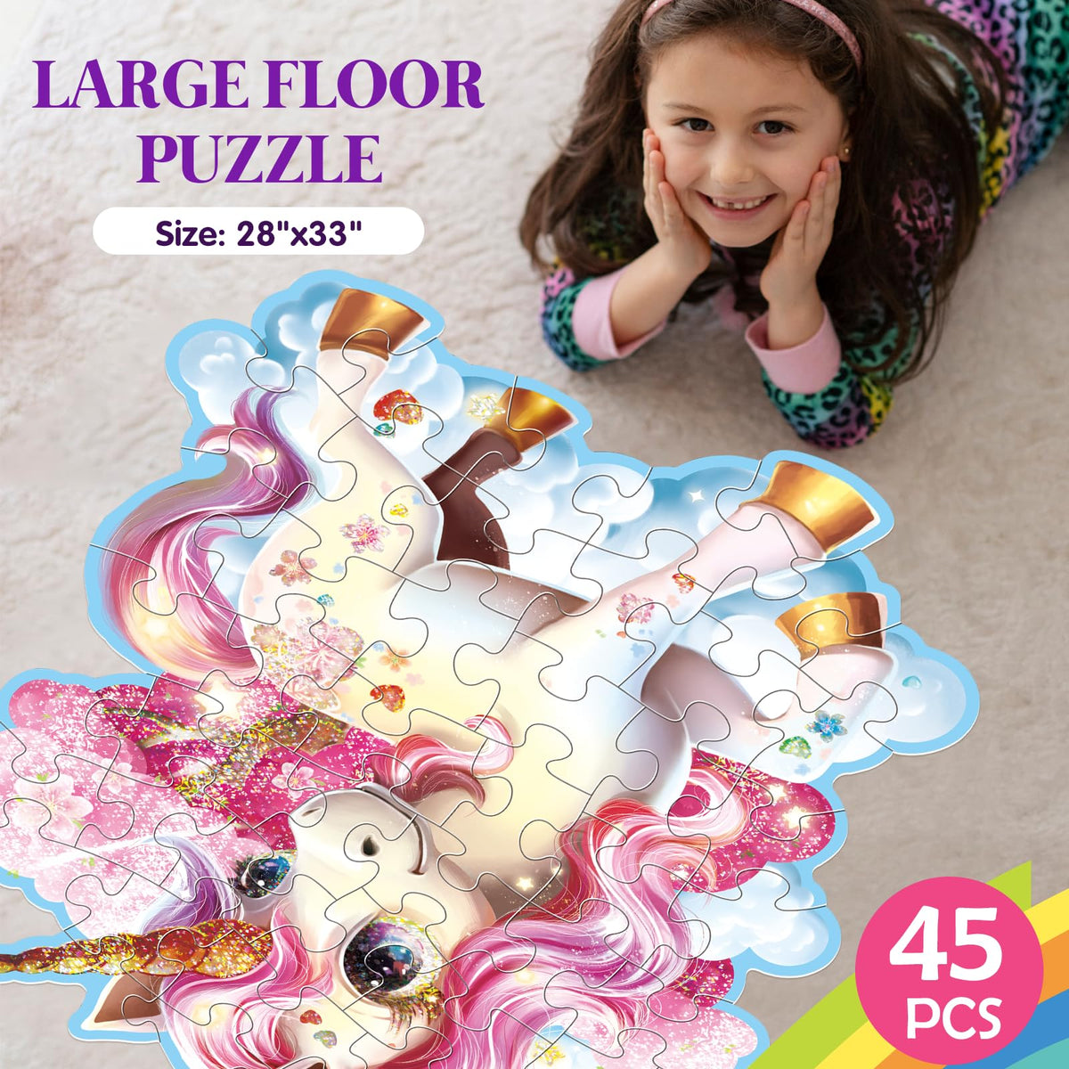 IFLOVE Easy-Grip Puzzle Pieces designed for little hands during collaborative play.