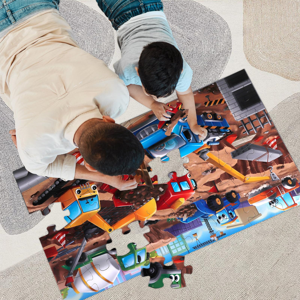 IFLOVE floor-puzzle-assembled-size highlights a large setup for family gatherings