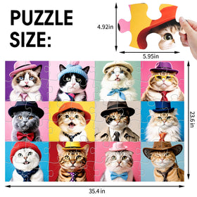IFLOVE floor puzzle for ages 4-8 with large, easy-to-handle pieces