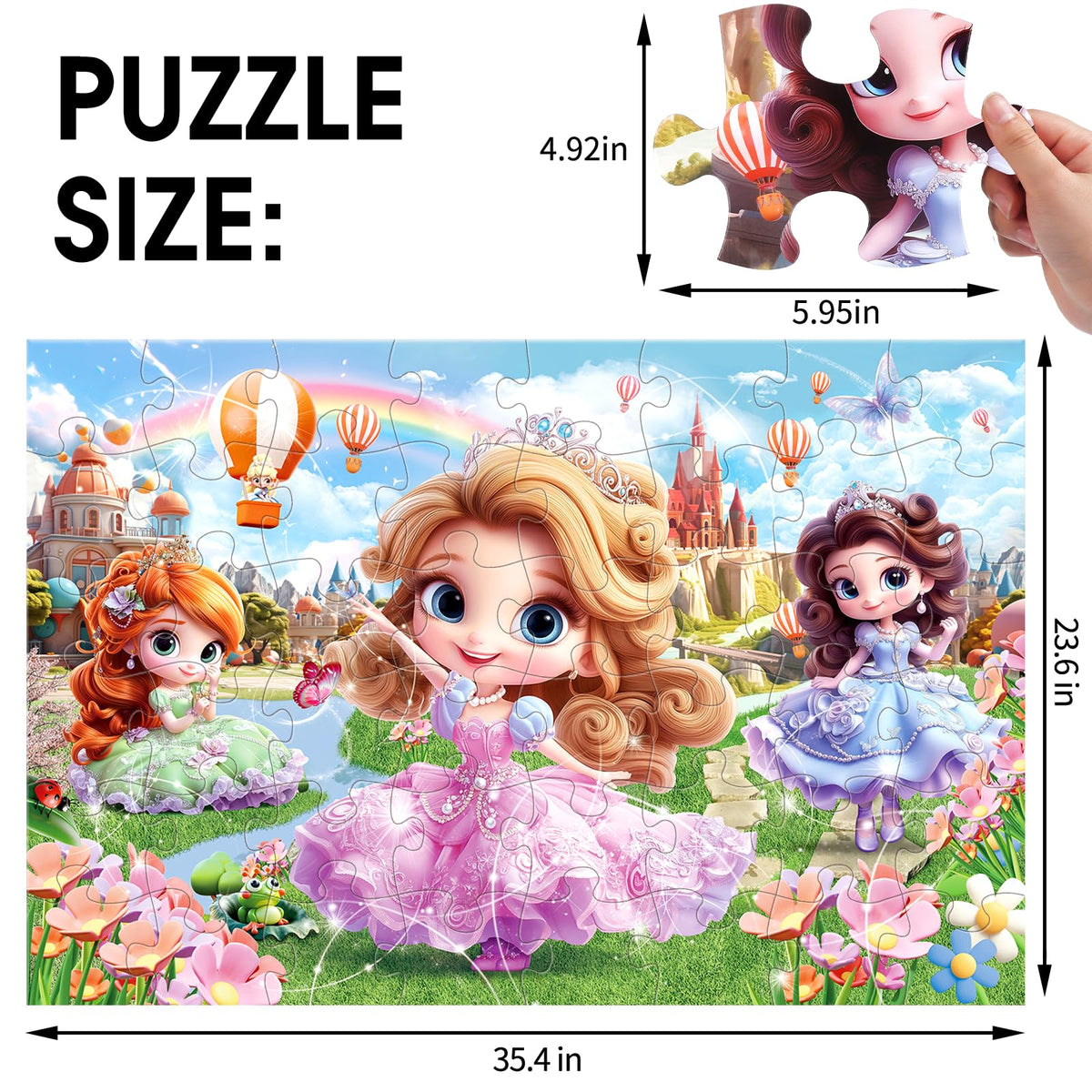 IFLOVE Jumbo puzzle 48 pieces—large pieces aid easy gripping and safe handling.
