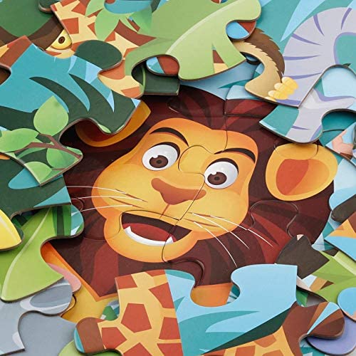IFLOVE jumbo floor puzzle assembled size 35.4 by 23.5 inches.