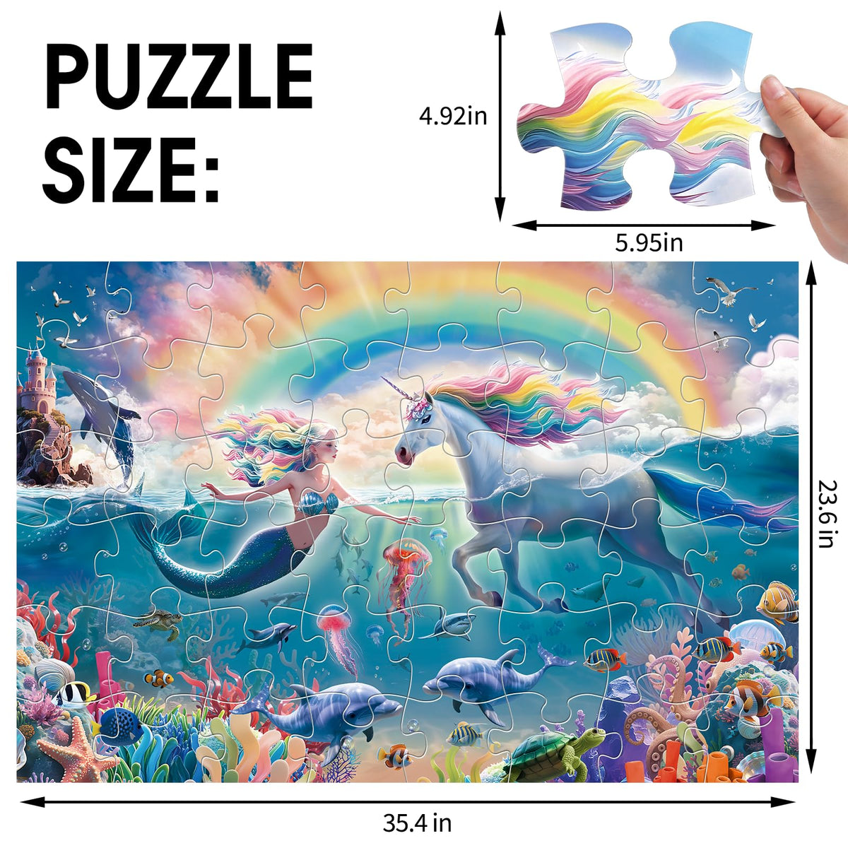 IFLOVE puzzle assembled view highlights large size for collaborative family play