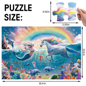 IFLOVE puzzle assembled view highlights large size for collaborative family play