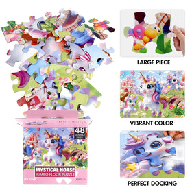 IFLOVE jumbo puzzle piece in a child's hand illustrating easy grip for small fingers.