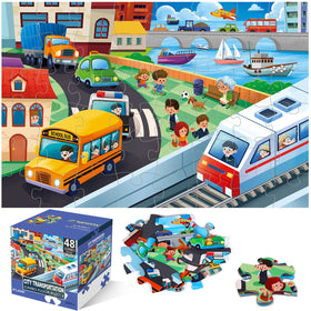 IFLOVE jumbo floor puzzle city traffic scene for vibrant early learning