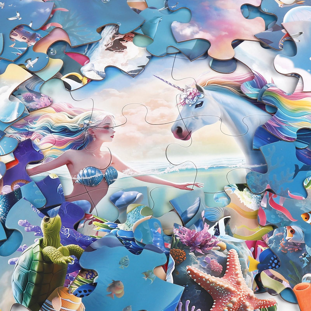 IFLOVE puzzle with detailed artwork capturing underwater characters and vibrant colors