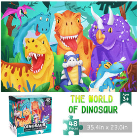 IFLOVE jumbo floor puzzle assembled on the floor, promoting problem solving for kids.