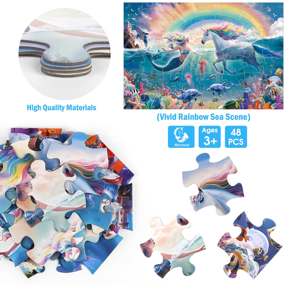 IFLOVE durable cardboard puzzle designed for repeated use by kids