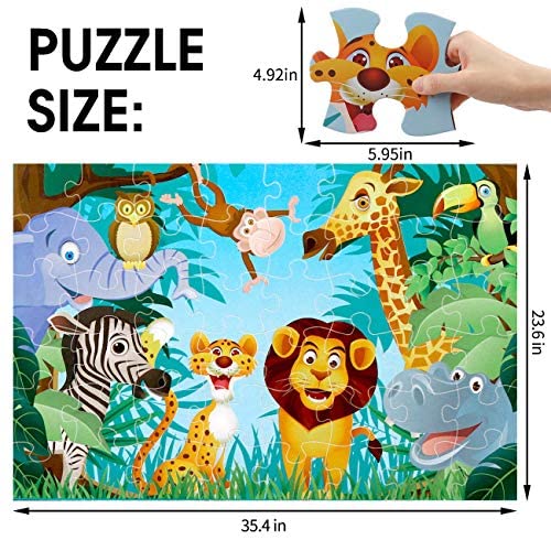 IFLOVE jumbo floor puzzle durable cardboard for lasting, easy-clean play.