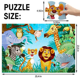 IFLOVE jumbo floor puzzle durable cardboard for lasting, easy-clean play.
