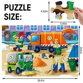 IFLOVE puzzle pieces closeup highlighting durable cardboard for long-lasting family play.