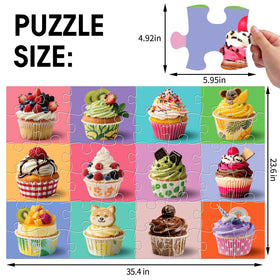 IFLOVE Jumbo Floor Puzzle toppings details captivates kids and supports color perception.
