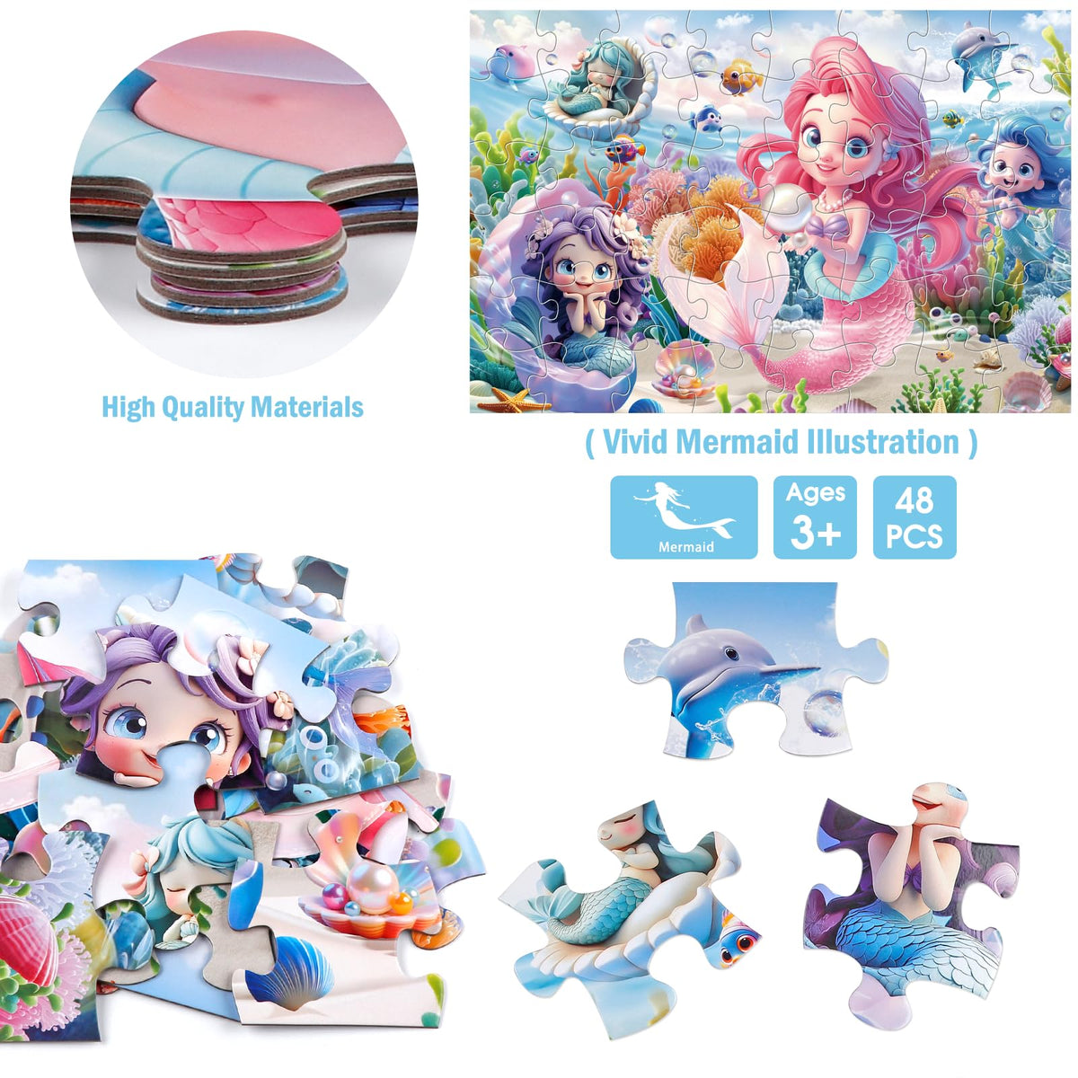 IFLOVE large-piece puzzle for toddlers supports easy setup