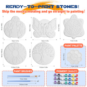 IFLOVE Paint Your Own Stepping Stones Turtle stone supports fine motor practice during hands-on art.