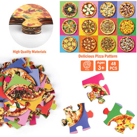 IFLOVE pizza puzzle topping patterns help shape and color recognition.