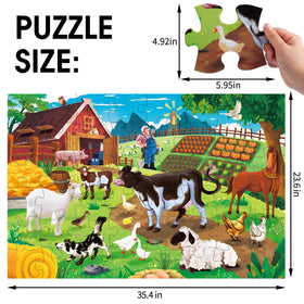 IFLOVE puzzle pieces show a colorful farm scene, engaging kids in problem solving.