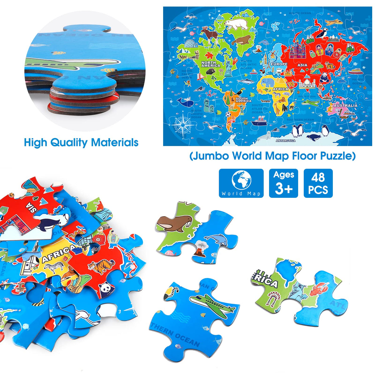 IFLOVE puzzle gift box offers easy carry and storage after play.