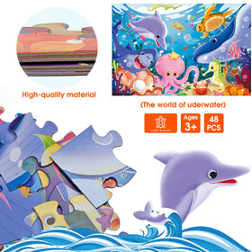 IFLOVE puzzle pieces close-up on durable cardboard for long-lasting use.