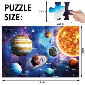 IFLOVE completed solar system layout shown, durable pieces encourage hands-on exploration and pride.