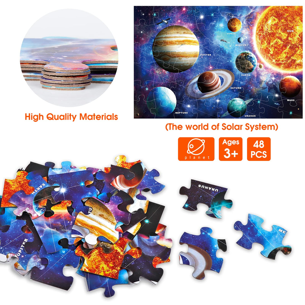 IFLOVE puzzle pieces made from durable cardboard offer wear resistance for repeated use.