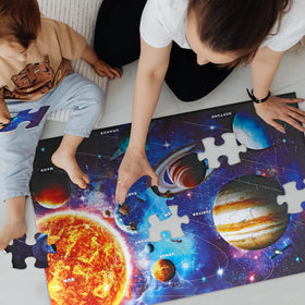 IFLOVE jumbo puzzle invites family members to join in and enjoy screen-free play.