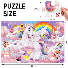 IFLOVE unicorn puzzle colors and scene, stimulating color recognition and storytelling.